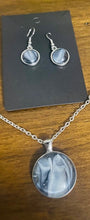 Load image into Gallery viewer, Abstract Black & White Necklace & Earring Set (#34) - Debby Olsen