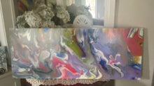 Load image into Gallery viewer, "Dulcet Dreams”- Original Abstract Acrylic Pour- Debby Olsen 16" X 40"x 1 1/2"