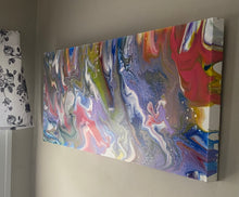 Load image into Gallery viewer, "Dulcet Dreams”- Original Abstract Acrylic Pour- Debby Olsen 16" X 40"x 1 1/2"