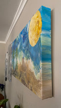 Load image into Gallery viewer, Victory At The Beach - Acrylic Pour 12”x 24”x 1.5”-Debby Olsen