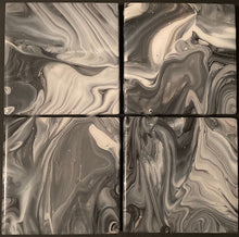Load image into Gallery viewer, Black & White Ceramic Coasters (4) - Debby Olsen