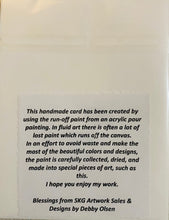 Load image into Gallery viewer, Card Gift Pack (5)- Hand Made - Debby Olsen - Acrylic Pour