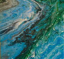Load image into Gallery viewer, Flying High 2 Series! - Acrylic Pour 20”X 20”-Debby Olsen