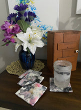 Load image into Gallery viewer, Pink & Black Ceramic Coasters - set of 4 -Debby Olsen