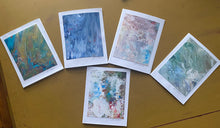 Load image into Gallery viewer, Card Gift Pack (5)- Hand Made - Debby Olsen - Acrylic Pour