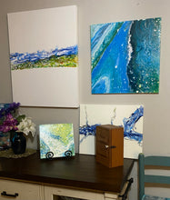 Load image into Gallery viewer, Flying High- Acrylic Pour 20”X 20”-Debby Olsen