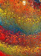 Load image into Gallery viewer, Rainbow Rocks 12" x 16" x 1.5” -Acrylic Pour - Debby Olsen