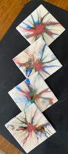 Load image into Gallery viewer, Stars & Stripes Ceramic Coasters - Acrylic Pour
