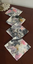 Load image into Gallery viewer, Pink & Black Ceramic Coasters - set of 4 -Debby Olsen