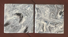 Load image into Gallery viewer, Slated Smokey Blue Coasters - Set of 2