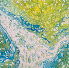 Load image into Gallery viewer, Pebbles - Acrylic Pour- Debby Olsen 10 x 10 x 1 .5