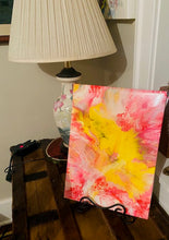 Load image into Gallery viewer, Pink Infusion 12" x 16"- Acrylic Pour with Resin - Debby Olsen 12X16