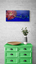 Load image into Gallery viewer, Primitive Poppy Small 2 - Acrylic Pour - Debby Olsen 12" x 24"