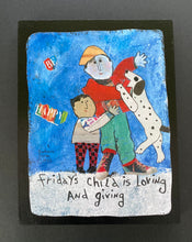 Load image into Gallery viewer, Friday Boy - Print On Wooden Tile 9"x 7" - Barbara Olsen