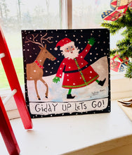 Load image into Gallery viewer, Giddy UP Print on Wood 9"x 9" - Barbara Olsen