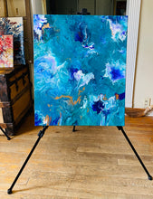 Load image into Gallery viewer, Skies Of Teal - Acrylic Pour - Debby Olsen