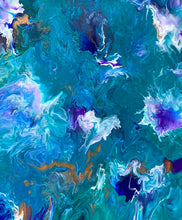 Load image into Gallery viewer, Skies Of Teal - Acrylic Pour - Debby Olsen
