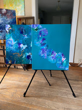 Load image into Gallery viewer, Skies Of Teal - Acrylic Pour - Debby Olsen