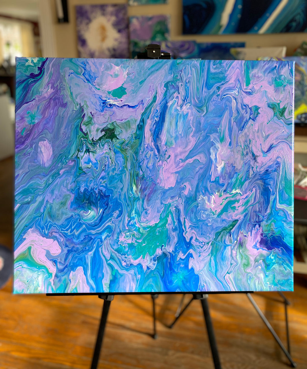 Lilac Showers - Acrylic Pour - Debby Olsen