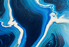 Load image into Gallery viewer, Ocean Twist - Acrylic Pour - Debby Olsen
