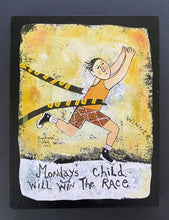 Load image into Gallery viewer, Monday Boy - Print On Wooden Tile 9"x 7" - Barbara Olsen