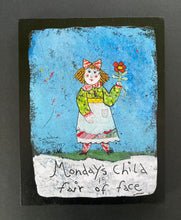 Load image into Gallery viewer, Monday Girl - Print On Wooden Tile 9"x 7" - Barbara Olsen