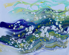 Load image into Gallery viewer, River Croc - Acrylic Pour - Debby Olsen