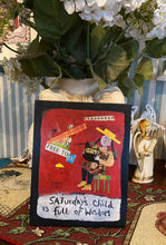 Load image into Gallery viewer, Saturday Girl - Print On Wooden Tile 9"x 7"- Barbara Olsen
