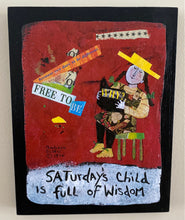 Load image into Gallery viewer, Saturday Girl - Print On Wooden Tile 9"x 7"- Barbara Olsen