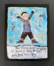 Load image into Gallery viewer, Sunday Boy - Print On Wooden Tile 9"x 7" - Barbara Olsen