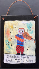 Load image into Gallery viewer, Saturday Boy - Old Days Hanging Plaque - Barbara Olsen