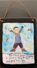 Load image into Gallery viewer, Sunday Boy - Old Days Hanging Plaque - Barbara Olsen