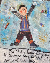 Load image into Gallery viewer, Sunday Boy - Old Days Hanging Plaque - Barbara Olsen