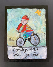 Load image into Gallery viewer, Thursday Boy - Print On Wooden Tile 9"x 7" - Barbara Olsen