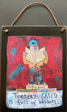 Load image into Gallery viewer, Tuesday Boy - Old Days Hanging Plaque - Barbara Olsen
