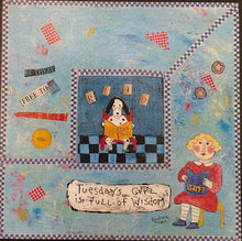 Load image into Gallery viewer, Tuesday Girl - Print on Wood 9"x 9" - Barbara Olsen