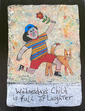 Load image into Gallery viewer, Wednesday Boy - Print On Wooden Tile 9"x 7" - Barbara Olsen