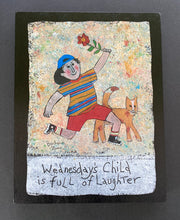 Load image into Gallery viewer, Wednesday Boy - Print On Wooden Tile 9"x 7" - Barbara Olsen