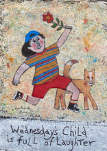 Load image into Gallery viewer, Wednesday Boy - Old Days Hanging Plaque - Barbara Olsen