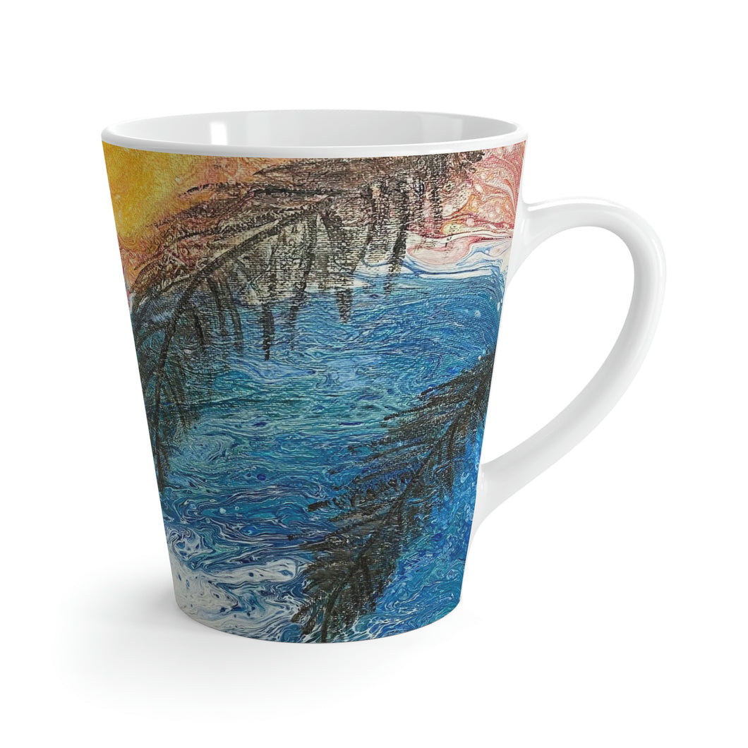 Latte Mug - Ocean Palms
