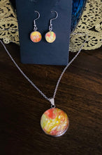 Load image into Gallery viewer, Abstract Sunset Necklace &amp; Earring Set (#31)  - Debby Olsen
