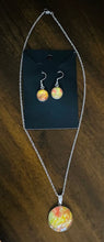 Load image into Gallery viewer, Abstract Sunset Necklace &amp; Earring Set (#31)  - Debby Olsen
