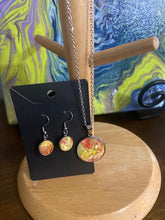 Load image into Gallery viewer, Abstract Sunset Necklace &amp; Earring Set (#31)  - Debby Olsen

