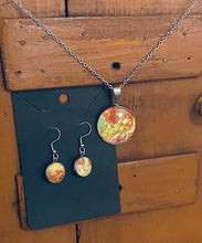 Load image into Gallery viewer, Abstract Sunset Necklace &amp; Earring Set (#31)  - Debby Olsen

