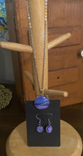 Load image into Gallery viewer, Abstract Purple Waves Necklace &amp; Earring Set (#33)  - Debby Olsen
