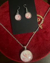 Load image into Gallery viewer, Abstract Pinkish Peach Necklace &amp; Earring Set (#35)  - Debby Olsen
