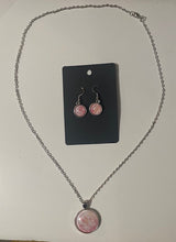 Load image into Gallery viewer, Abstract Pinkish Peach Necklace &amp; Earring Set (#35)  - Debby Olsen
