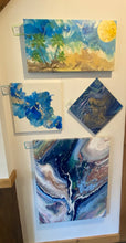 Load image into Gallery viewer, Victory At The Beach -  Acrylic Pour 12”x 24”x 1.5”-Debby Olsen
