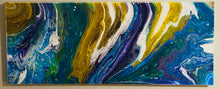 Load image into Gallery viewer, "Turmoil" - Original Abstract Acrylic Pour- Debby Olsen  16" X 40"x 1 1/2"
