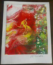 Load image into Gallery viewer, Christmas Card Gift Pack (5)- Hand Made - Debby Olsen - Acrylic Pour
